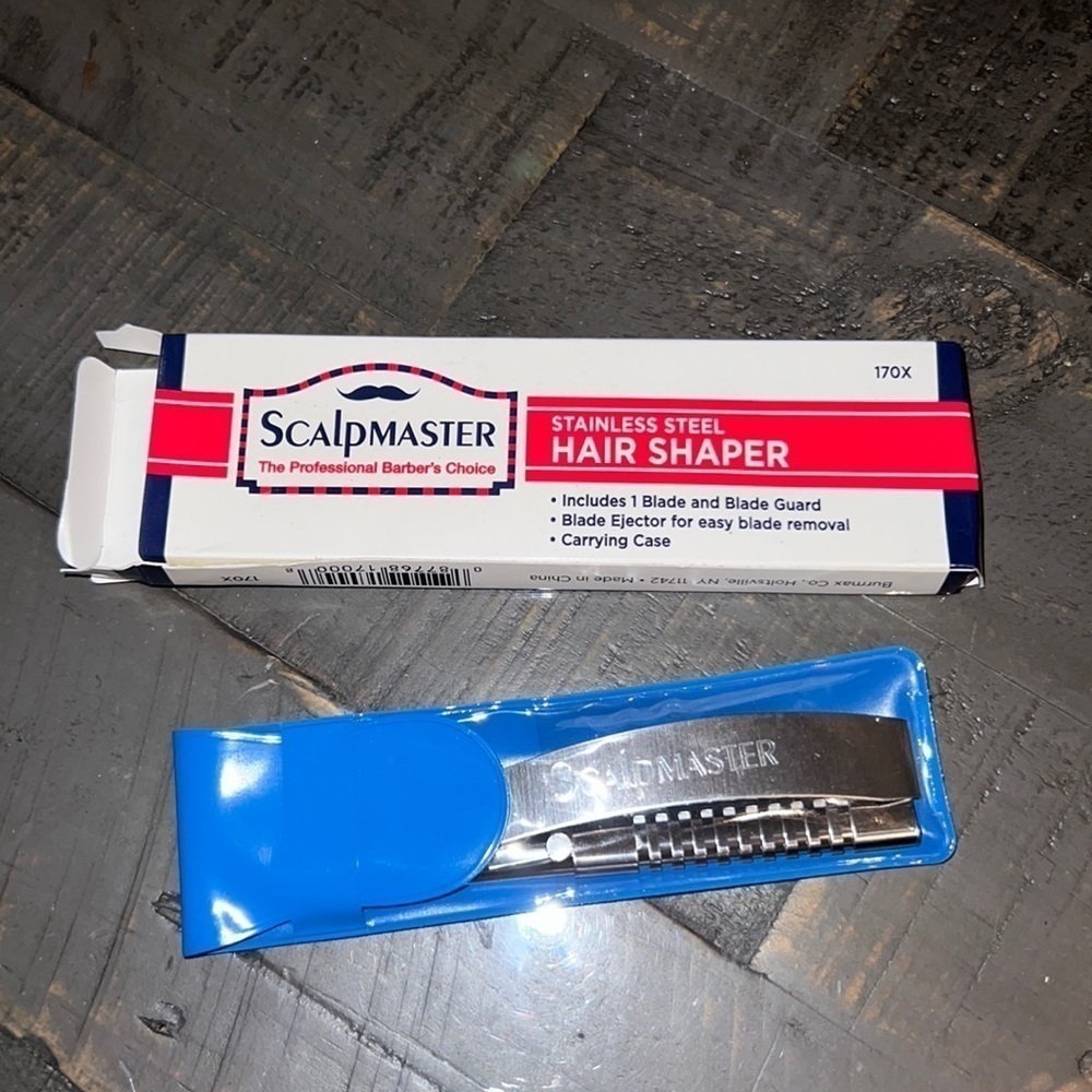 Scalpmaster Stainless Steel Hair Shaper 170X Professional Barber Razor With Case